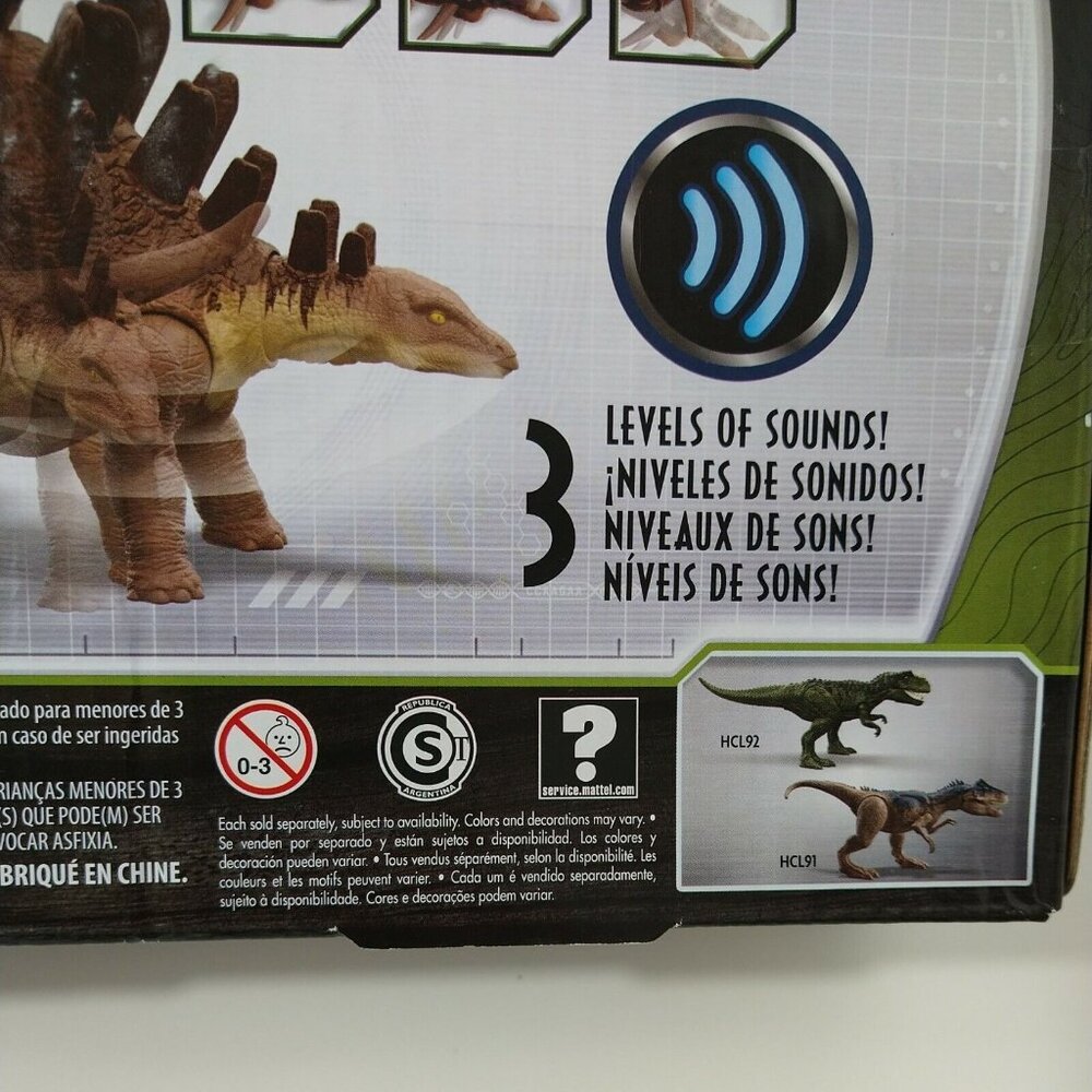 Jurassic World Camp Cretaceous Kentrosaurus Roar Attack Figure with Sound Mattel - Picture 8 of 8